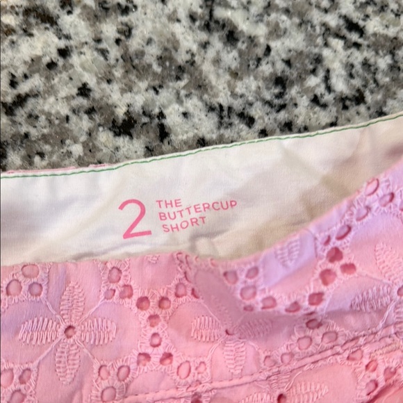 Lilly Pulitzer Pink Eyelet Lace Buttercup Shorts - Picture 3 of 5